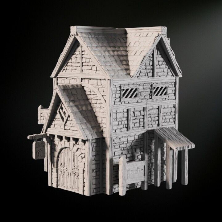 Medieval Scenery - Apothecary House 28mm DND/Wargame/RPG Terrain image 0