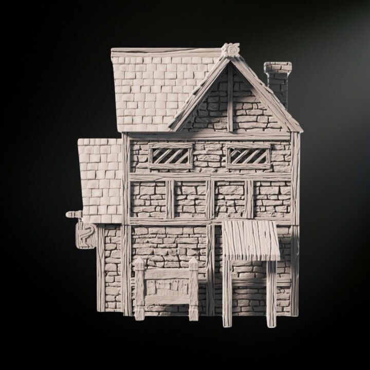 Medieval Scenery - Apothecary House 28mm DND/Wargame/RPG Terrain image 1