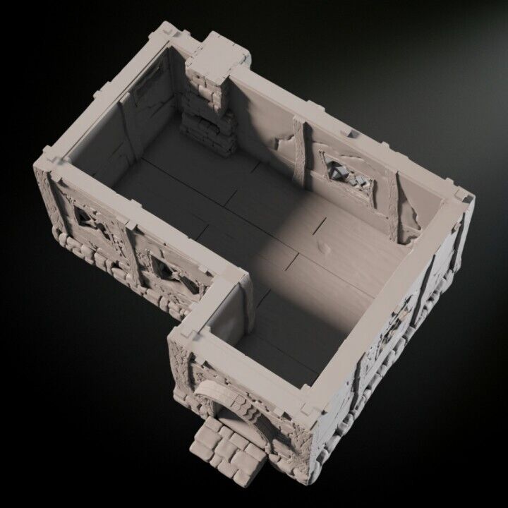 Medieval Scenery - Village House 28mm DND/Wargame/RPG Terrain image 3
