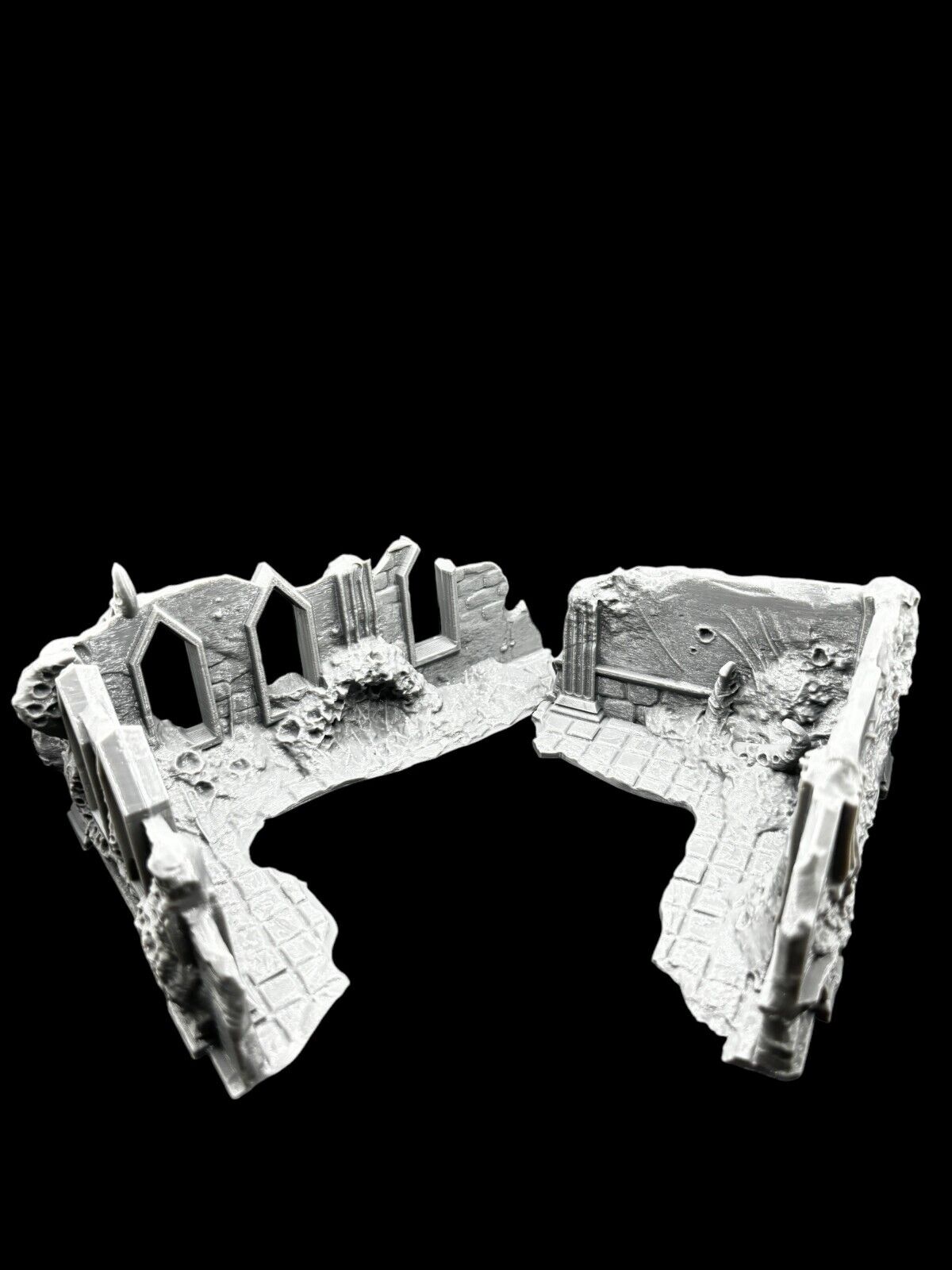 Medium Infected Ruins Terrain Sci Fi Tabletop Scenery 3D Printed 2 pcs image 0