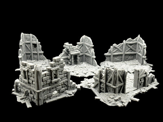 28mm Building Ruins Terrain Scenery for DND, Warhammer, Wargames image 1