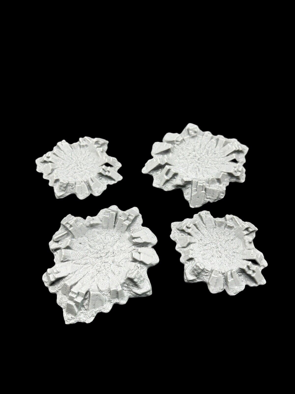 4x 28mm Craters for Tabletop Gaming For Games Like Warhammer - 3D Printed image 0