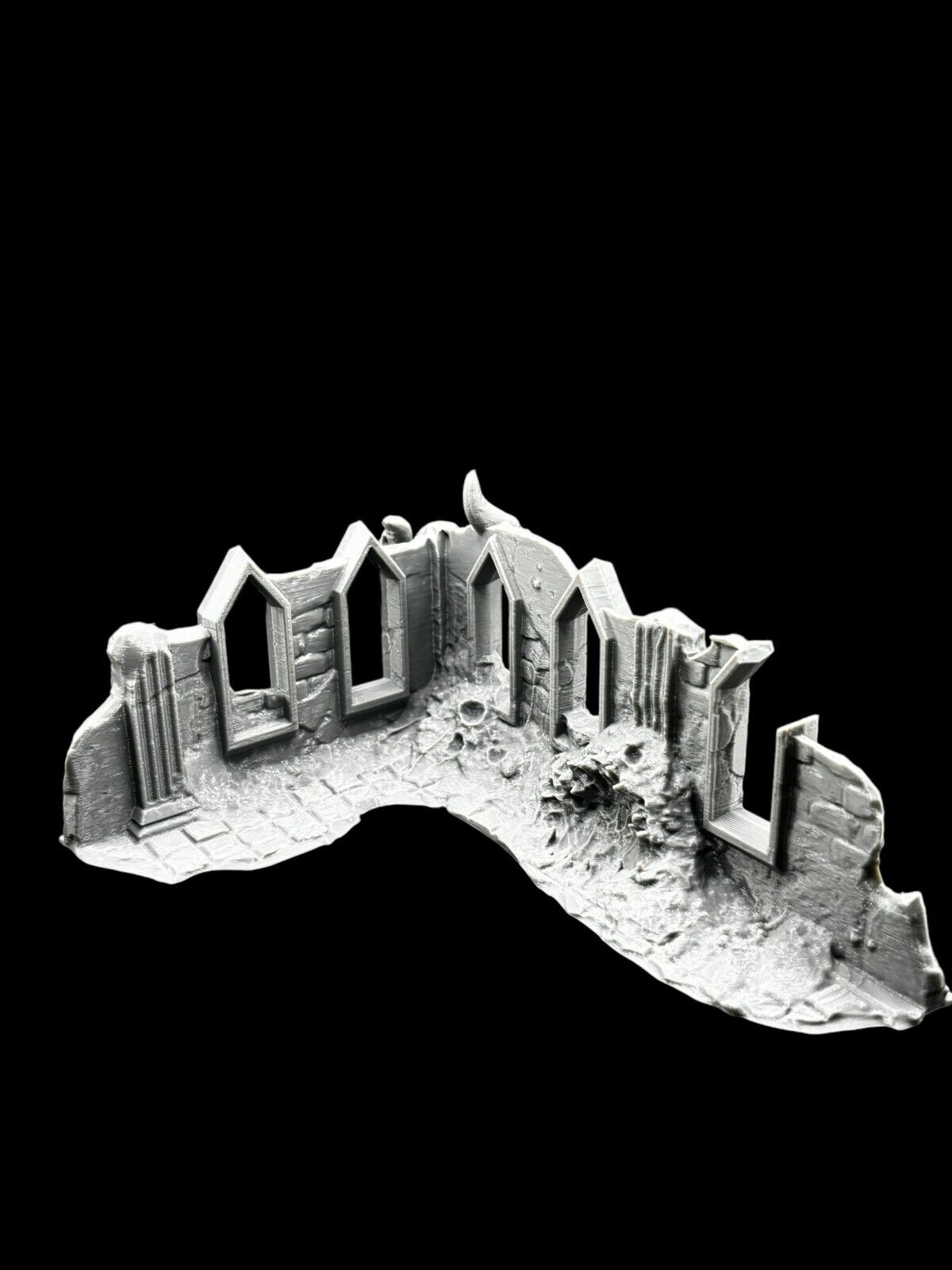 Medium Infected Ruins Terrain Sci Fi Tabletop Scenery 3D Printed 2 pcs image 1