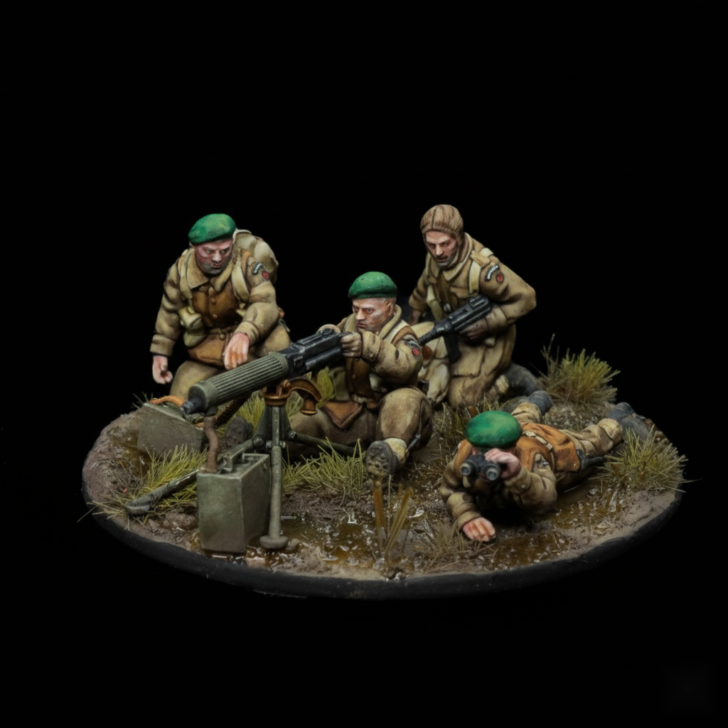 Commando Vickers Team - British - 28mm WW2 Wargaming