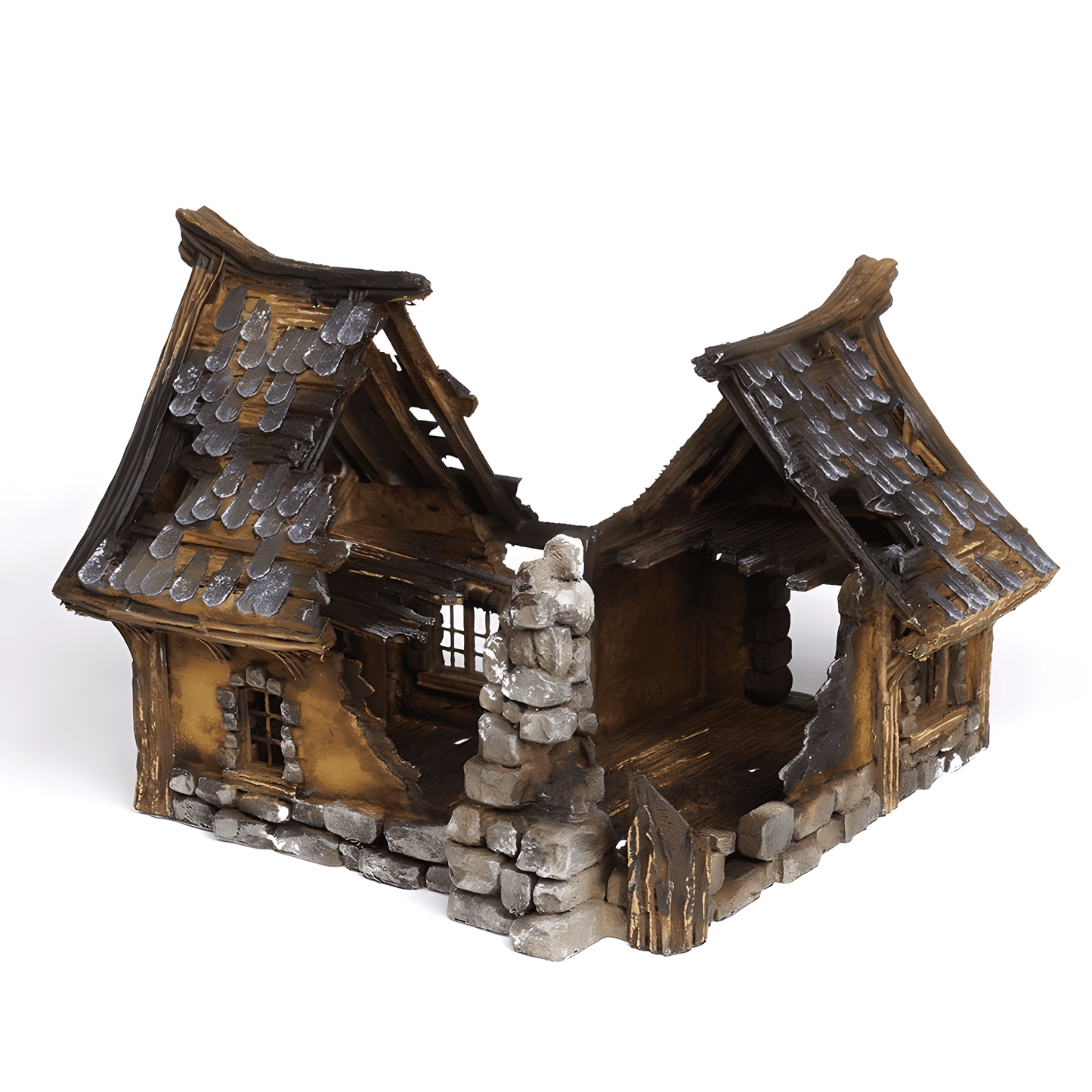 Ruined Medieval House B - 28mm DND/Wargame/RPG Terrain image 2