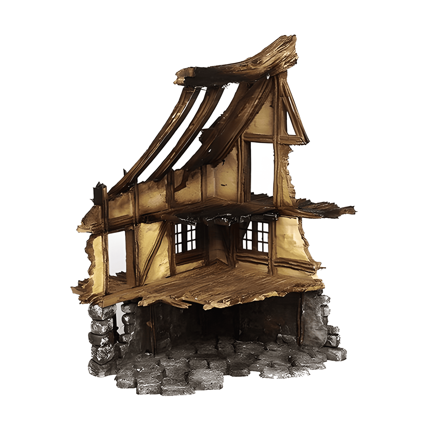 Ruined Medieval House D - 28mm DND/Wargame/RPG Terrain image 0