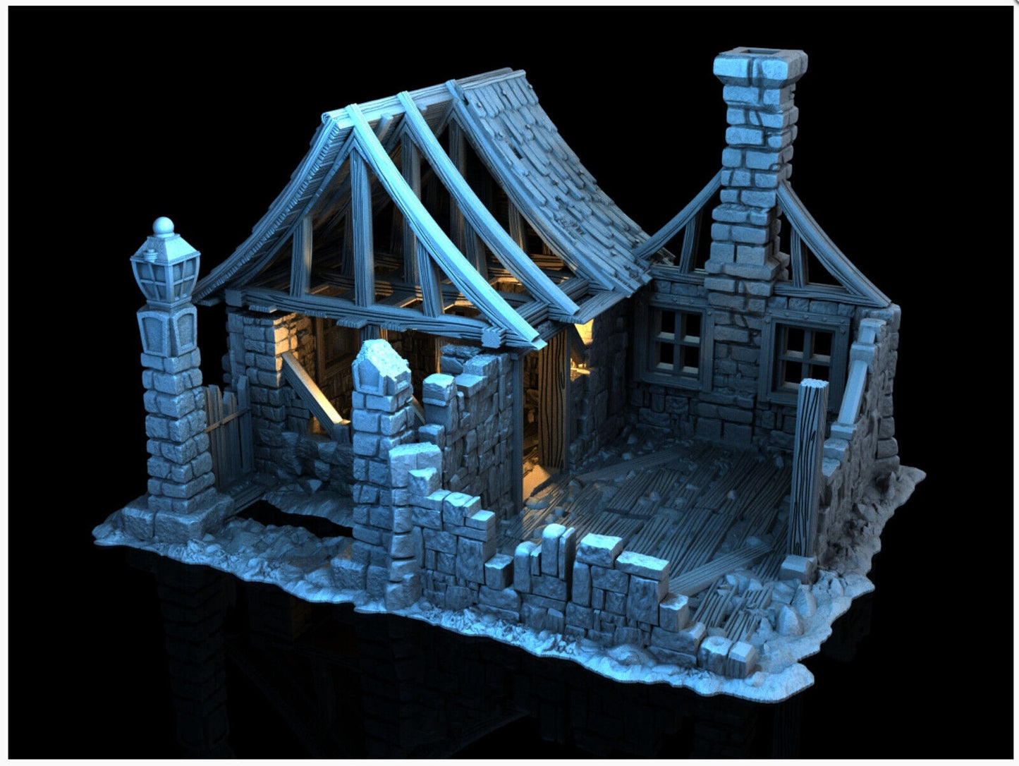 Ruined House - 28mm DND/Wargame/RPG Terrain image 0