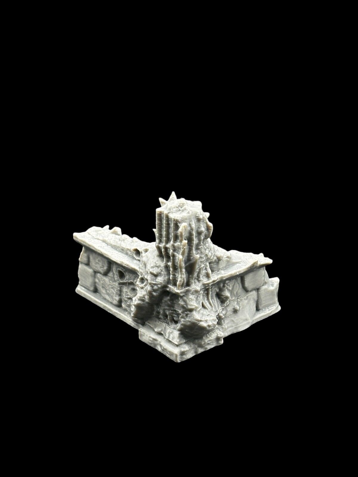 Small Infected Ruins Terrain Sci Fi Tabletop Scenery 3D Printed 3 pcs image 3