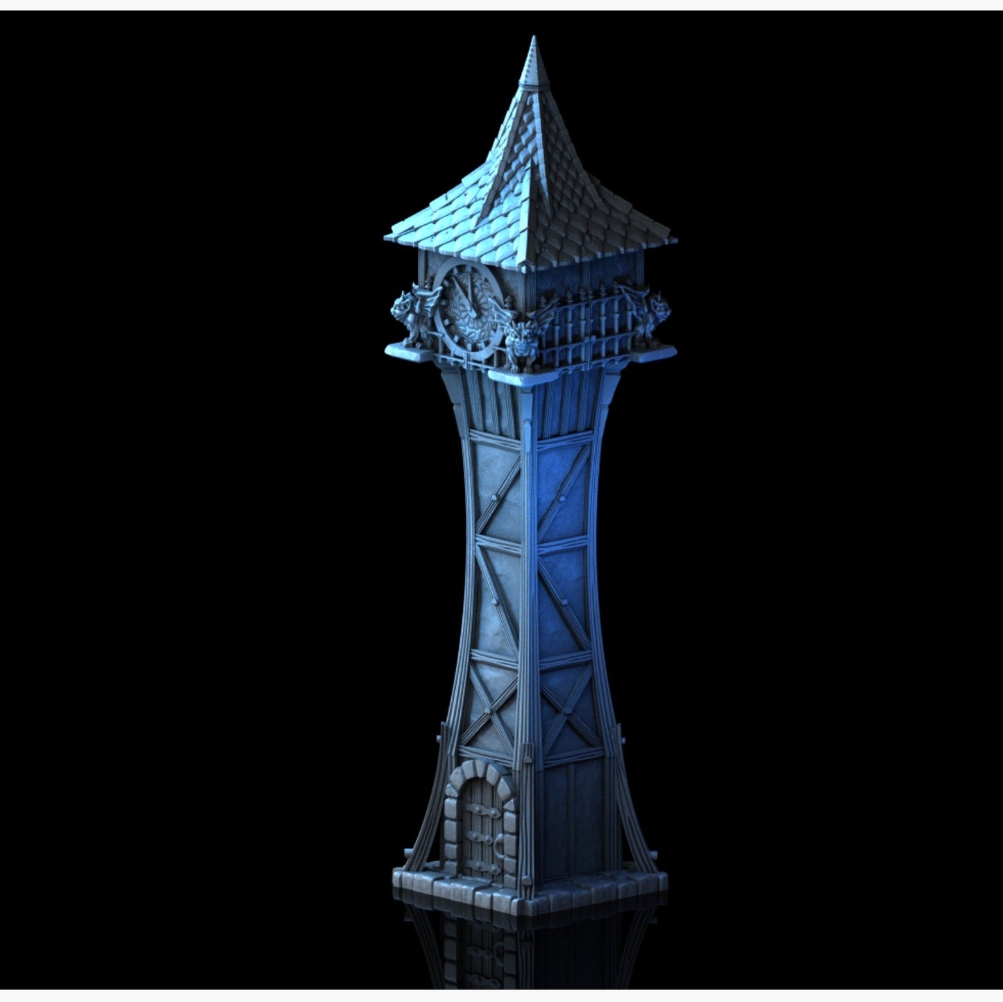 Clock Tower - 28mm Tabletop Terrain - Molten Prints