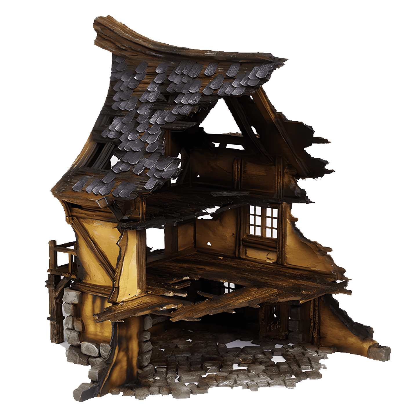 Ruined Medieval House G - 28mm DND/Wargame/RPG Terrain image 2