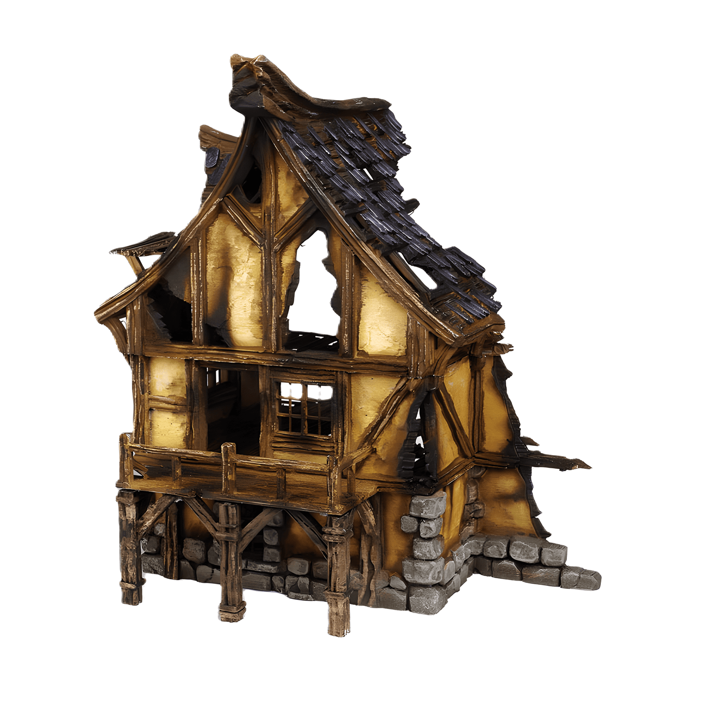 Ruined Medieval House G - 28mm DND/Wargame/RPG Terrain image 3