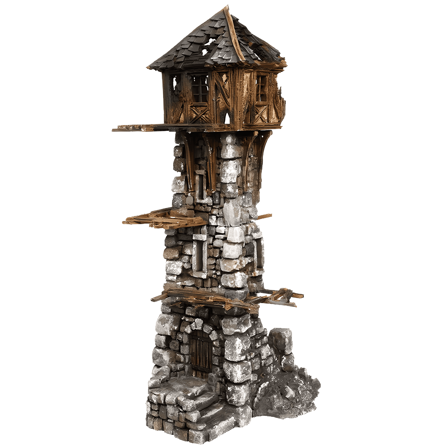 Ruined Medieval Tower - 28mm DND/Wargame/RPG Terrain image 0