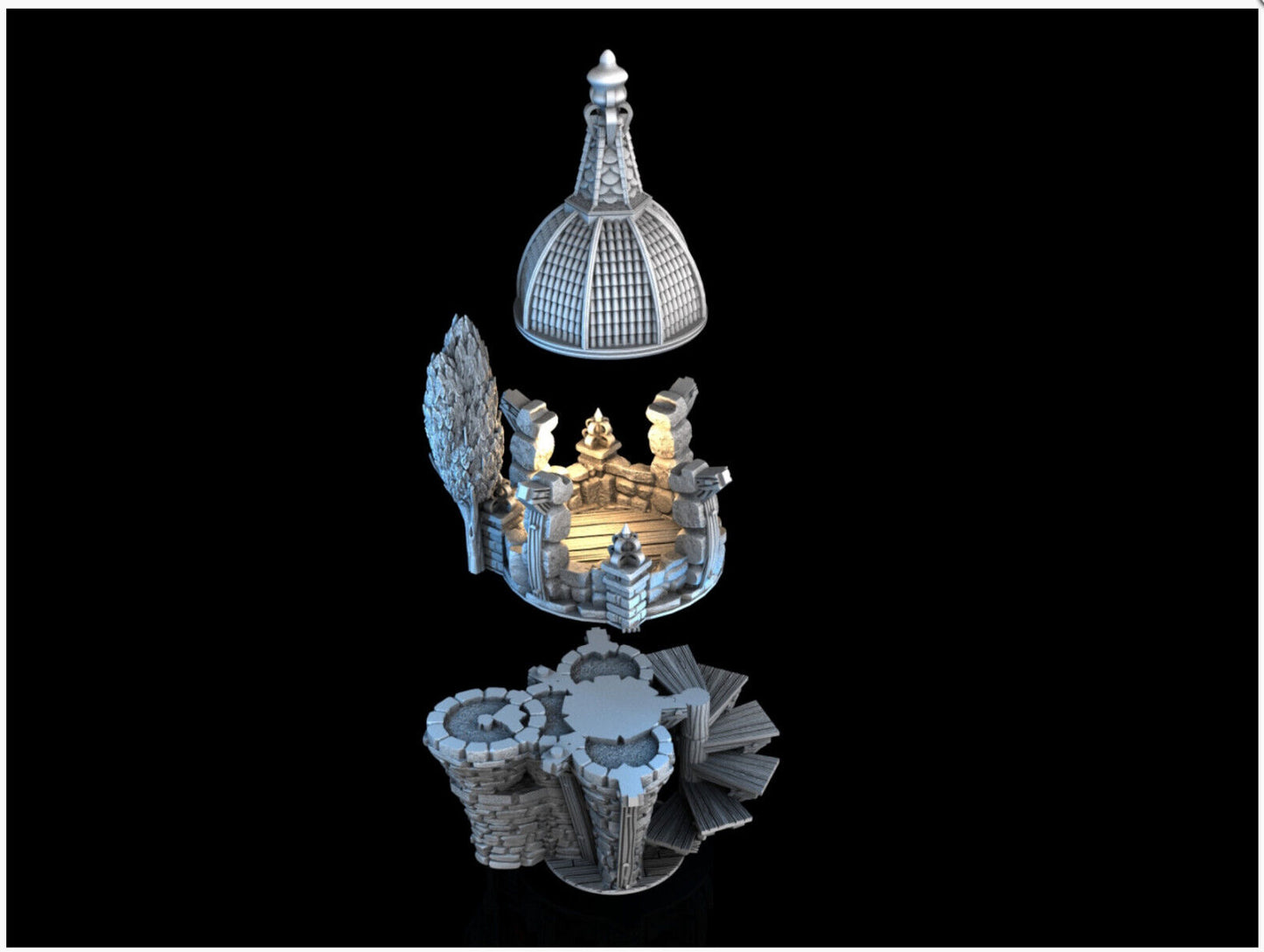 Flying Gazebo - 28mm DND/Wargame/RPG Terrain image 1