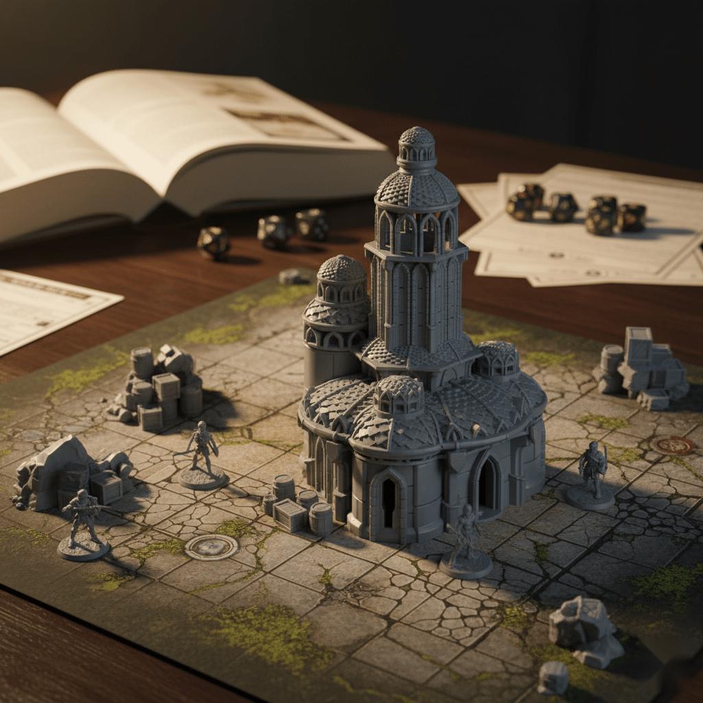 Lost City Tower 2 - 28mm DND/Wargame/RPG Terrain - Molten Prints