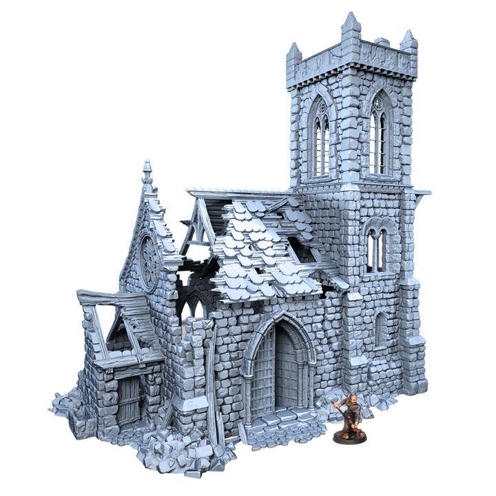 Ruined Sanctuary - 28mm DND/Wargame/RPG Terrain - Molten Prints