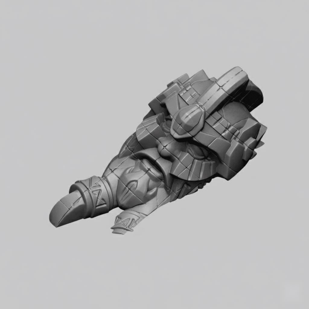 Dwarven Statue Head - 28mm DND/Wargame/RPG Terrain