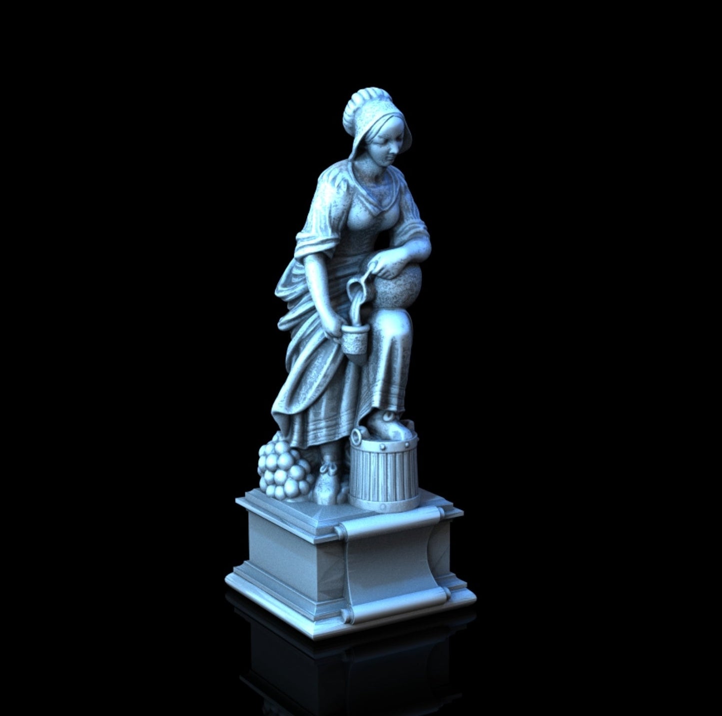 Merchant Maid Statue - 28mm DND/Wargame/RPG Terrain - Molten Prints