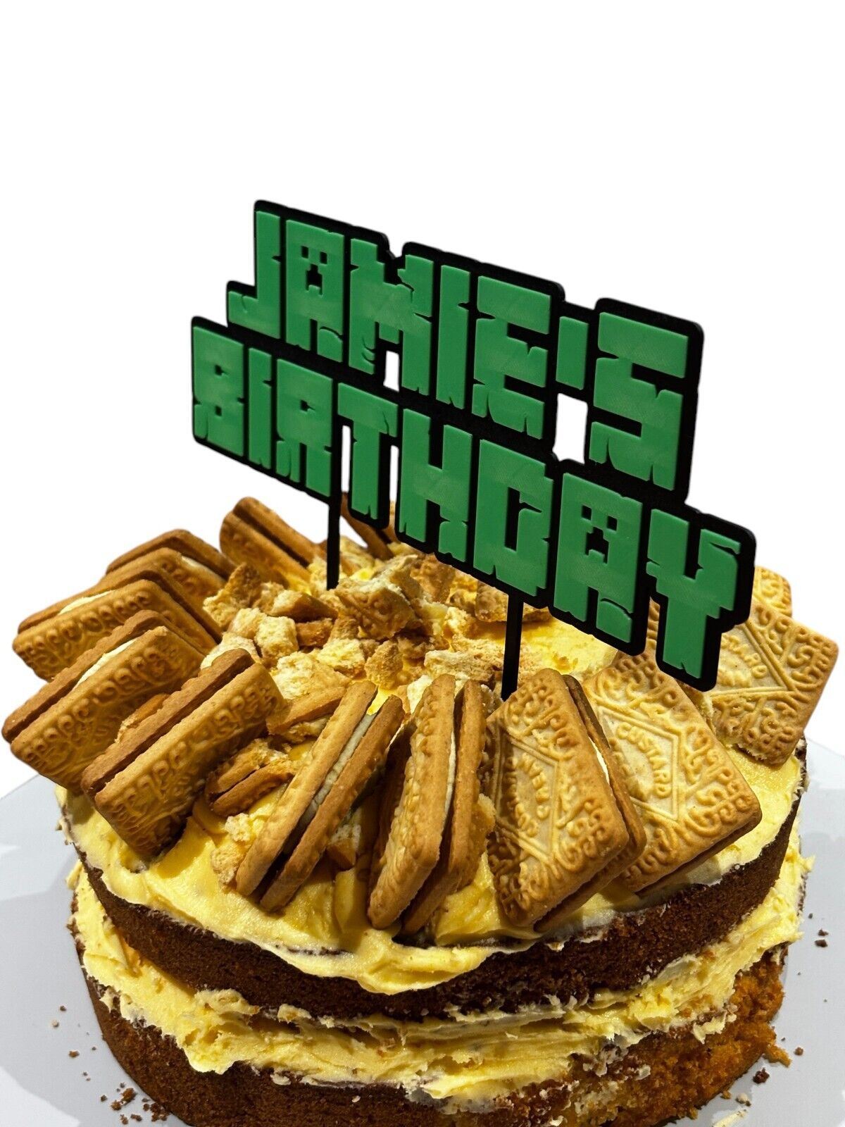 Minecraft personalised cake topper, perfect for birthdays, parties, gifts - Molten Prints