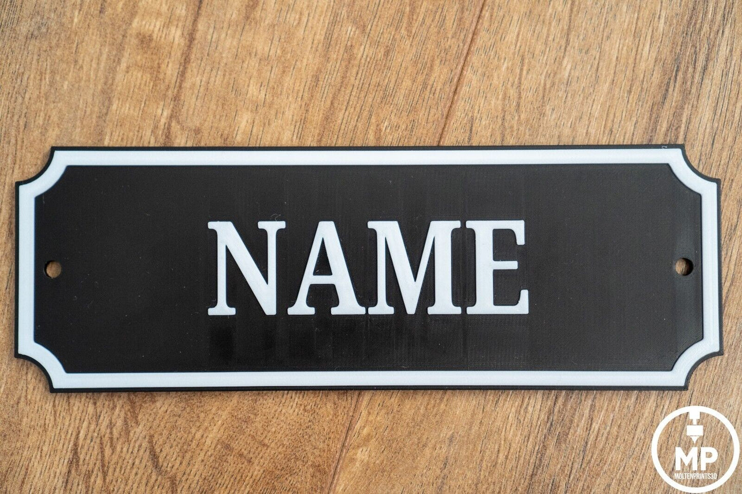 Personalised Name Sign, Door Plaque, Name Plate, Custom Text, Perfect Gift - Molten Prints