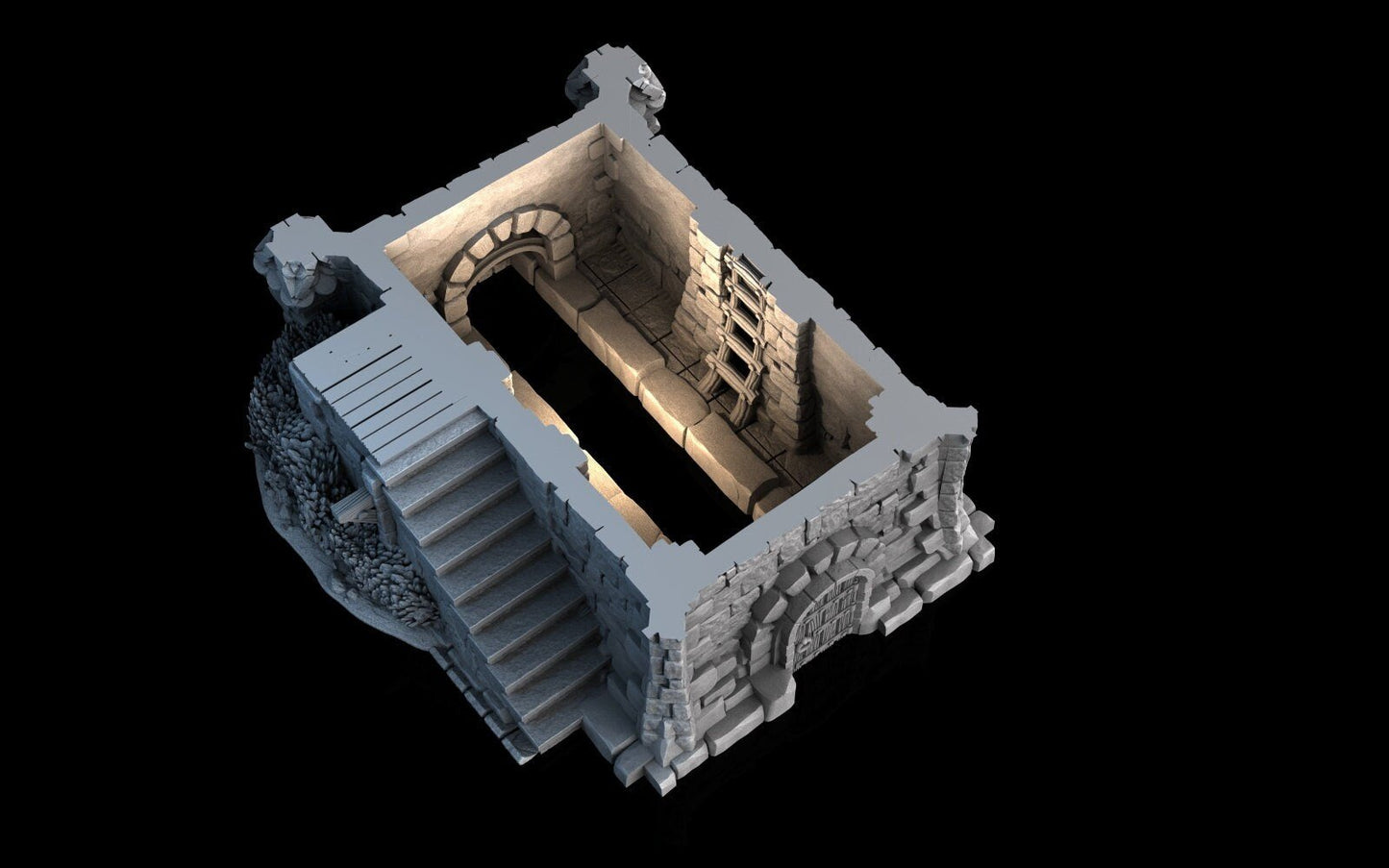 Tombstone House - 28mm DND/Wargame/RPG Terrain - Molten Prints