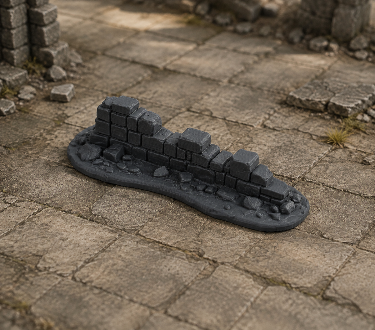 Lower Ruins 13 Barricade in a dark fantasy tabletop scene