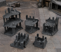 Battlefield Ruin 06 in scene on a wargaming table