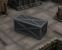 Cargo Container 03 in scene on a wargaming table
