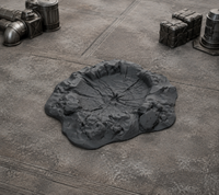Battlefield Crater 02 in scene on a wargaming table