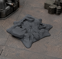 Battlefield Crater 06 in scene on a wargaming table