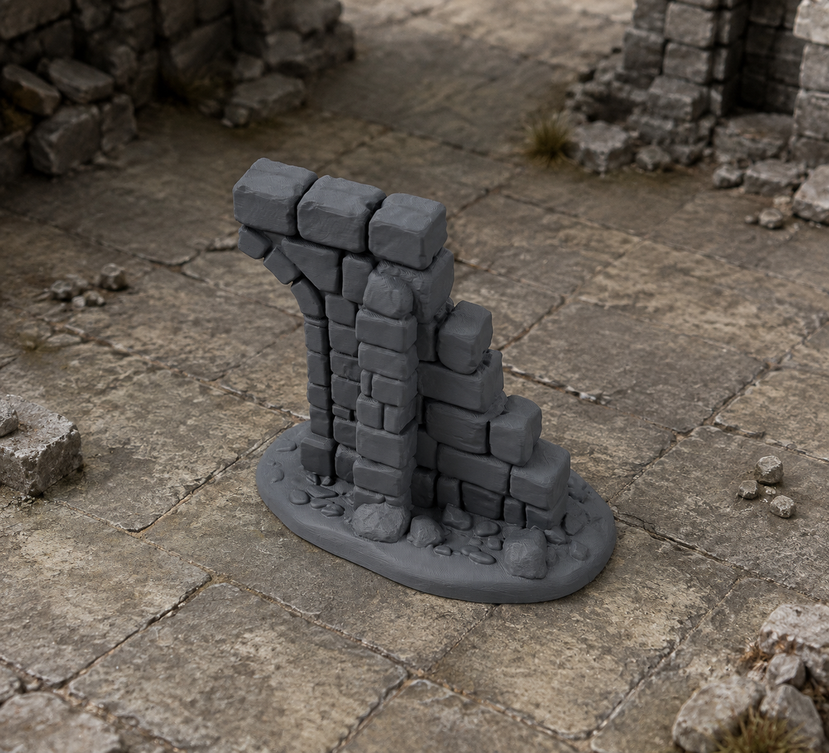 Lower Ruins 07 Small Arch in a dark fantasy tabletop scene