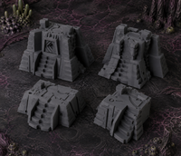 Alien Pyramid Mid Tier in scene on a wargaming table