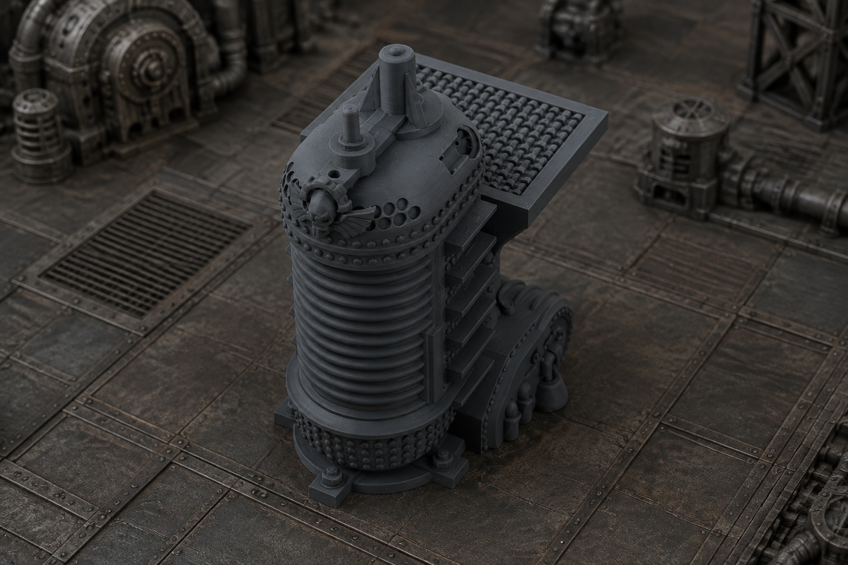 Industrial Machinery 02 in scene on a wargaming table