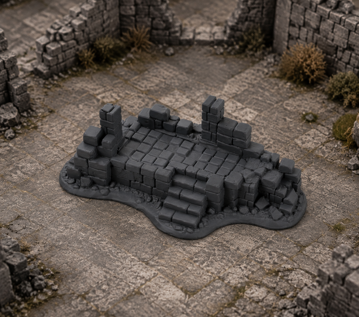 Lower Ruins 01 in a dark fantasy tabletop scene
