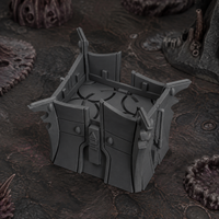 Alien Structure 02 in scene on a wargaming table