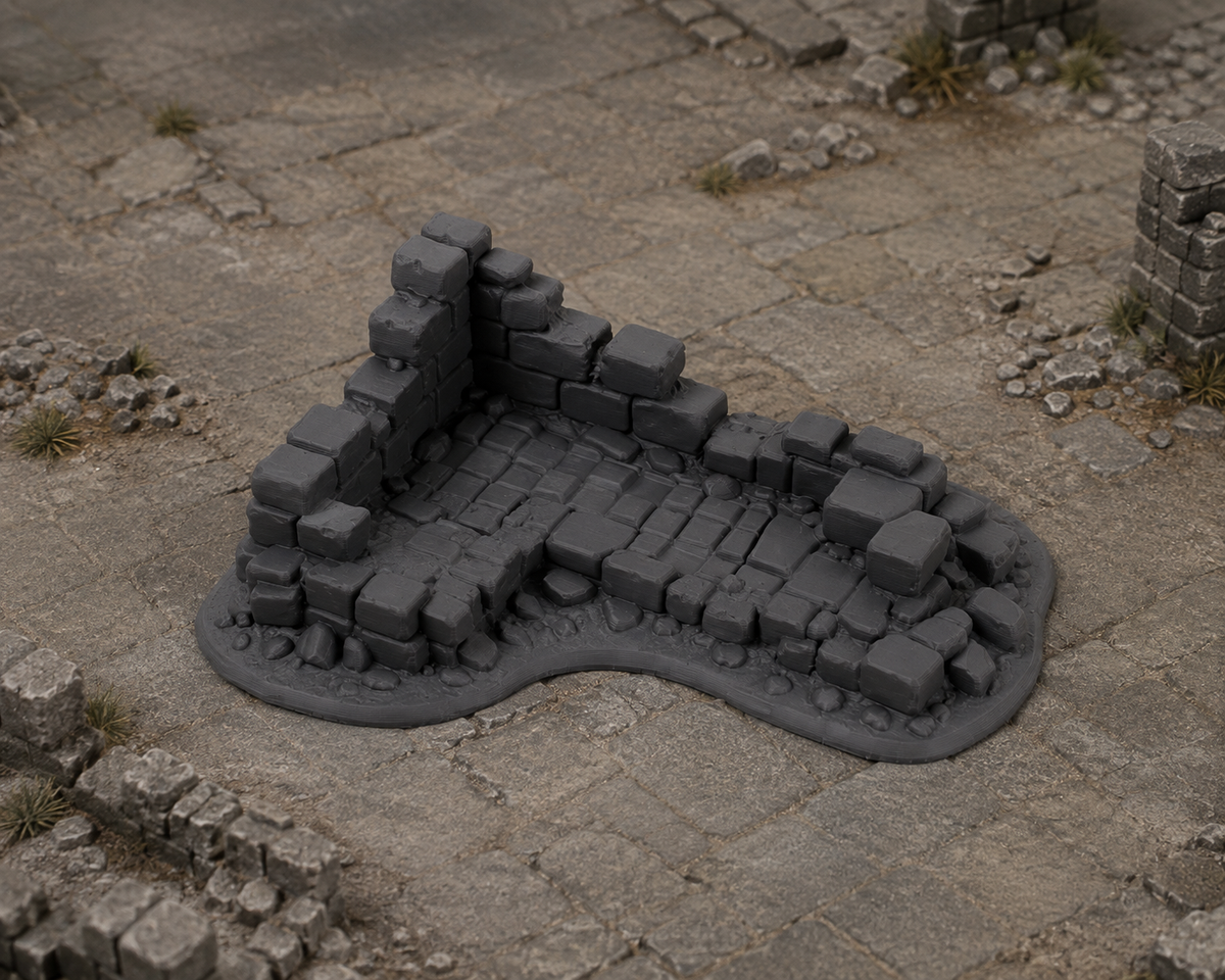 Lower Ruins 05 in a dark fantasy tabletop scene