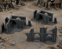 Small Medieval Ruin 01 in scene on a wargaming table