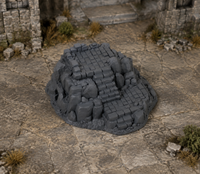 Outcrop Ruin in a dark fantasy tabletop scene