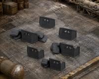 Simple Defence Barricades Set in scene on a wargaming table