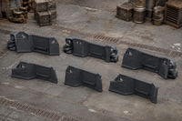 Double Defence Barricades Set in scene on a wargaming table