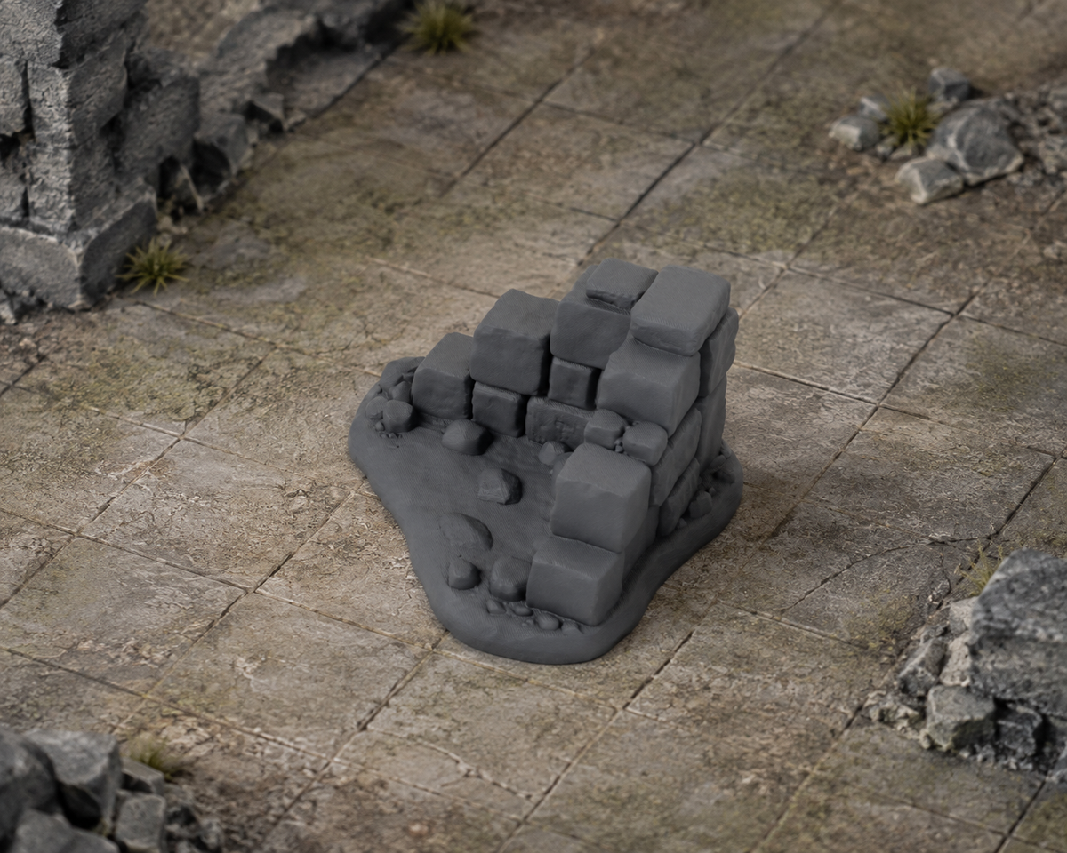 Lower Ruins 09 Small Corner in a dark fantasy tabletop scene