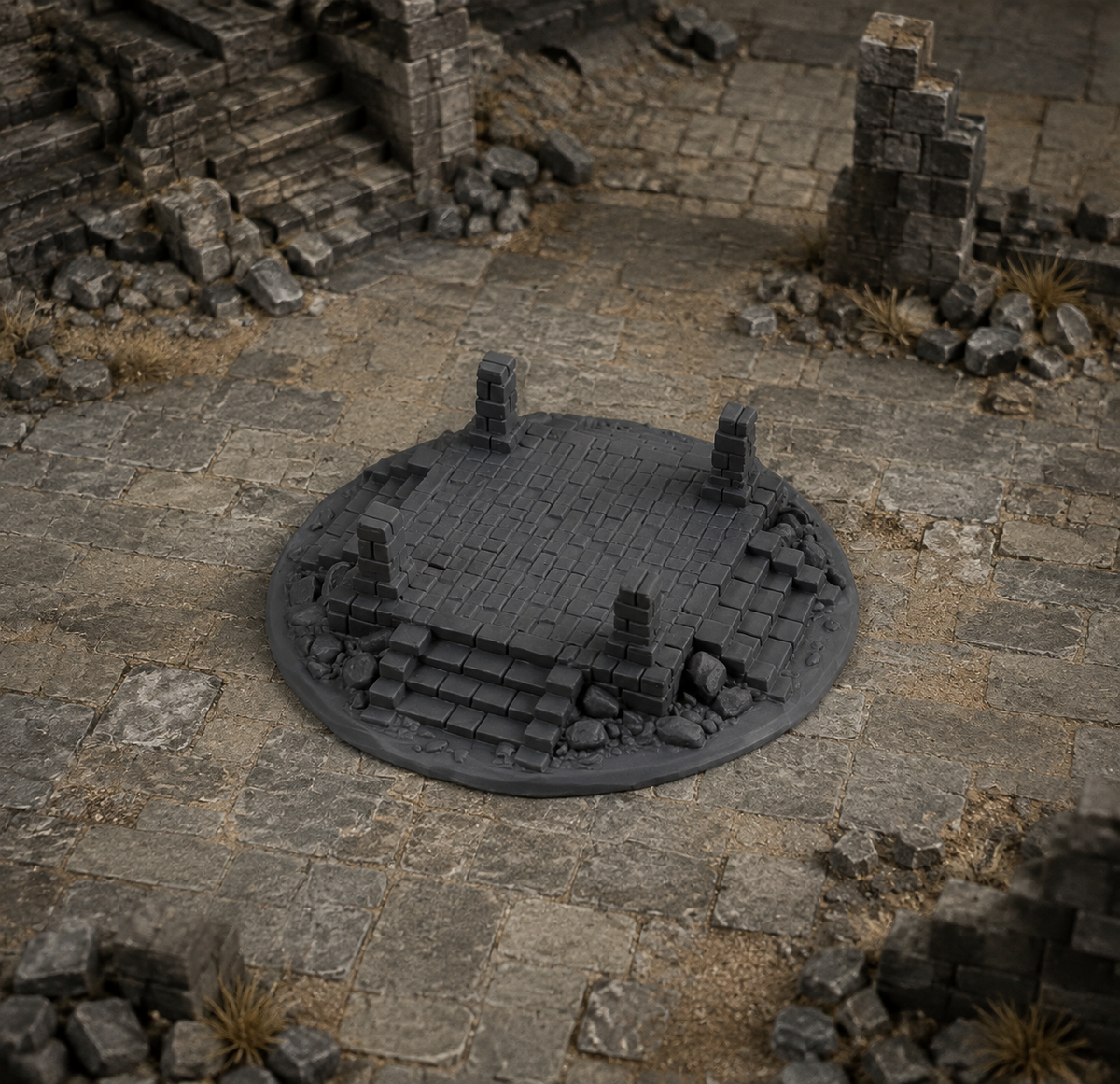 Dun Kaeroth Ruin 6 in a dark fantasy tabletop scene