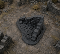 Lower Ruins 03 Corner in a dark fantasy tabletop scene