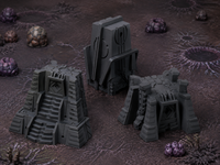 Alien Pyramid Apex in scene on a wargaming table