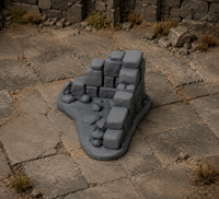 Lower Ruins 10 Small Corner in a dark fantasy tabletop scene