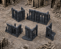 Gothic Cathedral 01 in scene on a wargaming table