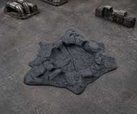 Battlefield Crater 04 in scene on a wargaming table