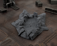 Battlefield Crater 05 in scene on a wargaming table