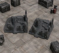 Battlefield Ruin 04 in scene on a wargaming table