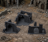 Small Medieval Ruin 03 in scene on a wargaming table