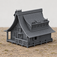 Allpine Bungalow, 28mm fantasy terrain in charcoal grey